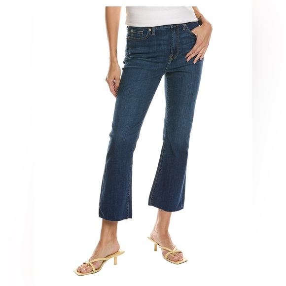 7 For All Mankind EUC 26 High-Waist Slim Kick Opal blue jean - Picture 1 of 5